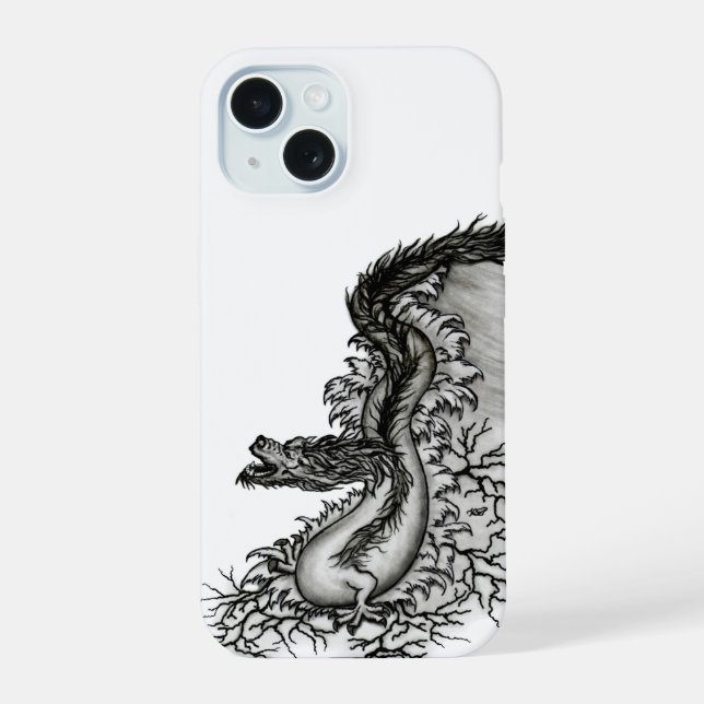 Dragão chinês, Design preto e branco em tatuostilo (Verso)