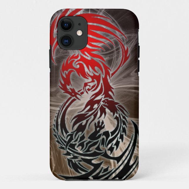 dragão CONTRA capas de iphone de phoenix (Verso)