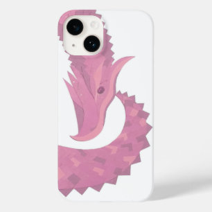 Dragão cor-de-rosa em branco
