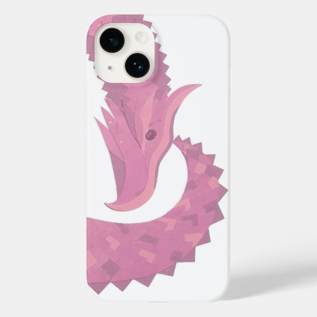 Dragão cor-de-rosa em branco (Verso)