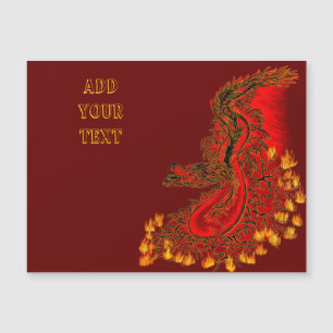 Dragão da China design vermelho e dourado