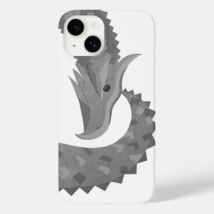 Dragão de coração cinza em capa de iPhone Case-Mat