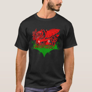 Dragão de Galês com o t-shirt de Knotwork do