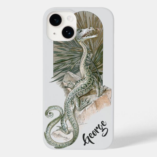 Dragão de Lagarto Mitológico em Rochas, Mitologia  (Verso)