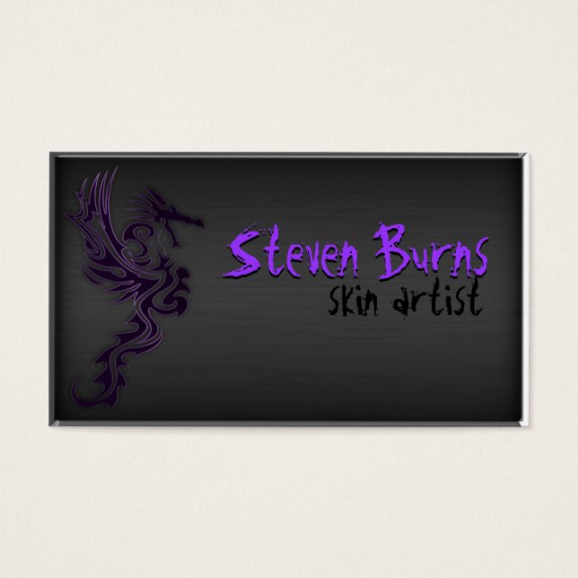 Dragão de Metal Escuro em Púrpura (Frente)