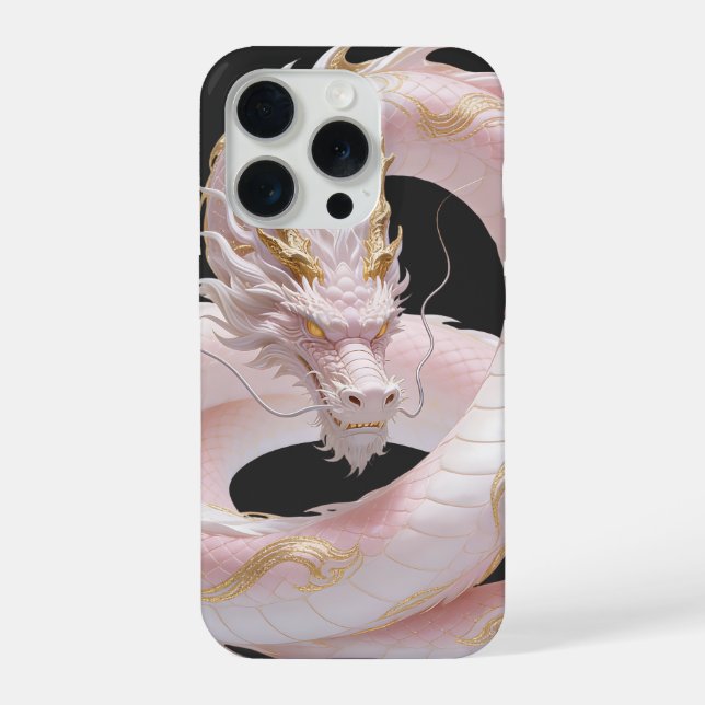 Dragão de Ouro Branco Chinês Com Design de Fantasi (Verso)