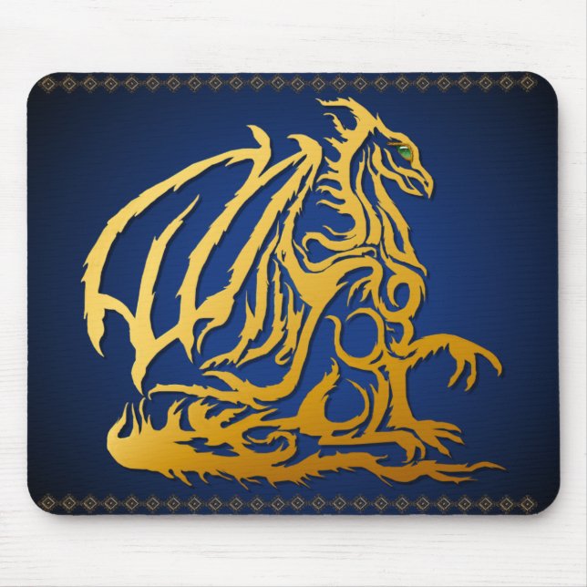 Dragão Dourado Mousepad (Frente)