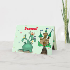 Dragão e Cartão de Castelo "Fique Bem"