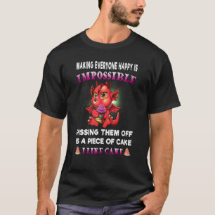 Dragão Engraçado Camisa Mulheres Fazeres Todos Fel