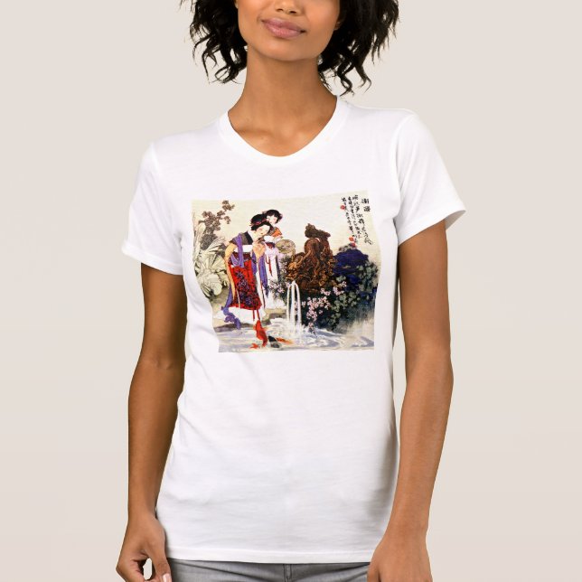 Dragão: Fonte de T-Shirt Básico para Mulheres (Frente)