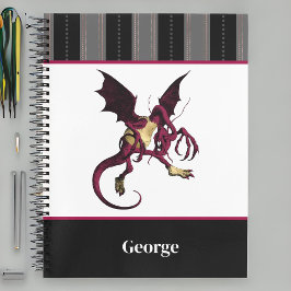 Dragão Jabberwocky com Monograma e faixas pretas