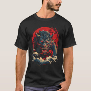 Dragão japonês Camisetas gráficas de arte japonesa