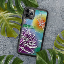 Dragão Libélula Bonito Arte Floral Moderno de Verã