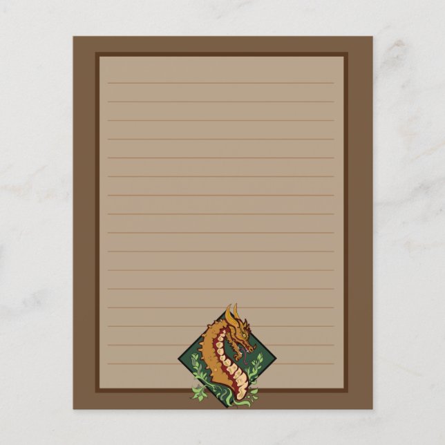 Dragão Marrom estilizado (Frente)