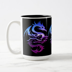 Dragão Metálico Roxo - Xícara De Café De Dois Tone