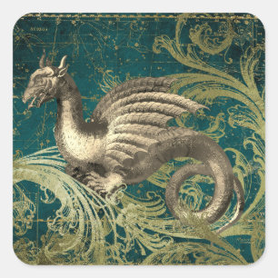 Dragão Místico e Adesivo de Mapa de Estrelas