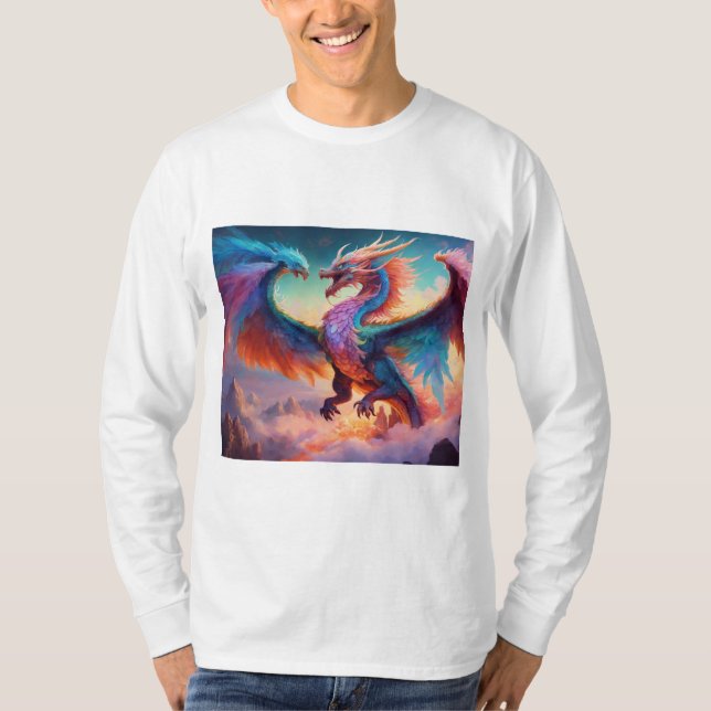 Dragão Místico e Camisa de Pintura Fênix (Frente)