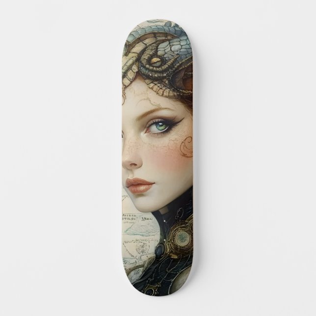 Dragão mitológico Ninfh Skate Girly (Frente)