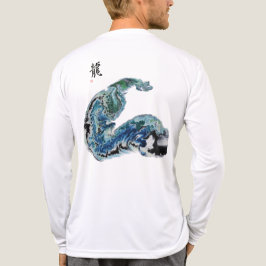 Dragão nas Ondas – Camiseta Abstrata de Energia Oc