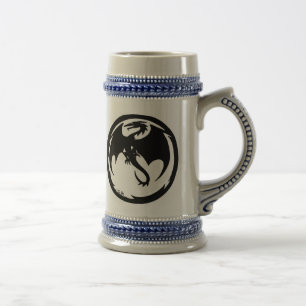 Dragão Negro caneca de cerveja de cerveja à mão es