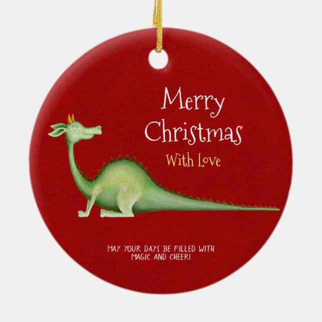 Dragão Olhando Para Trás Ornamento Cerâmico (Traseira)