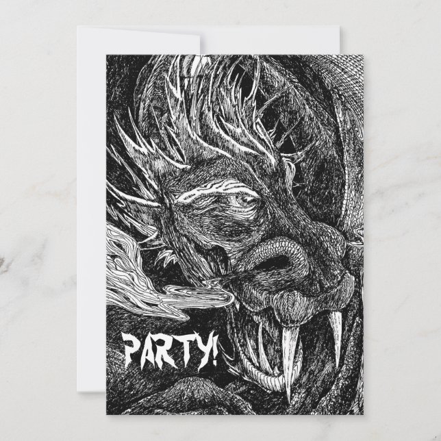 Dragão "Partido!" convite (Frente)