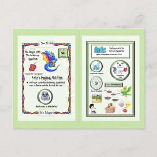 Dragão Periódico de Mesa - Cartão Antimonial