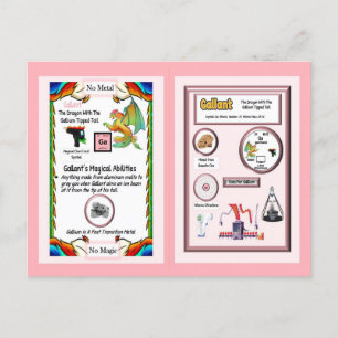 Dragão Periódico de Mesa - Cartão Gallium