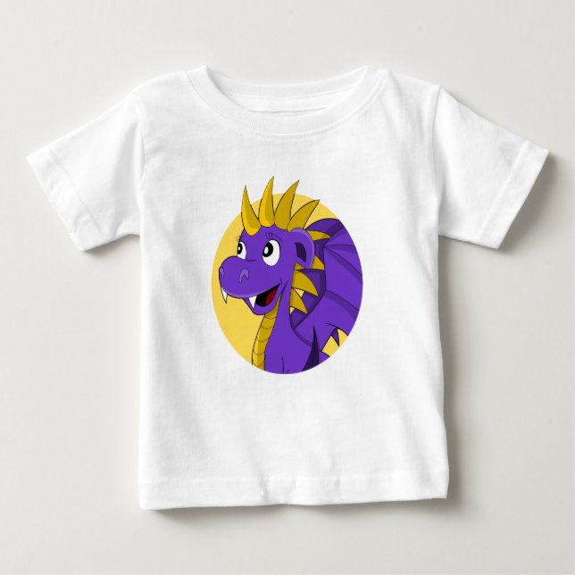 Dragão roxo - Camisa de bebê (Frente)