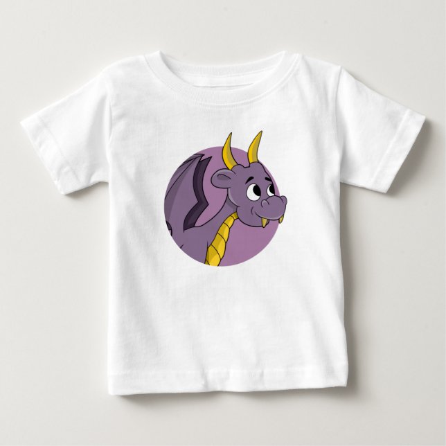 Dragão roxo - Camisa de bebê (Frente)