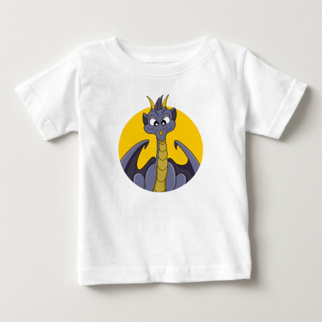 Dragão roxo - Camisa de bebê (Frente)