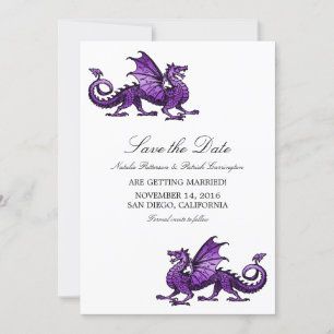 Dragão Roxo Salve o Convite de Data