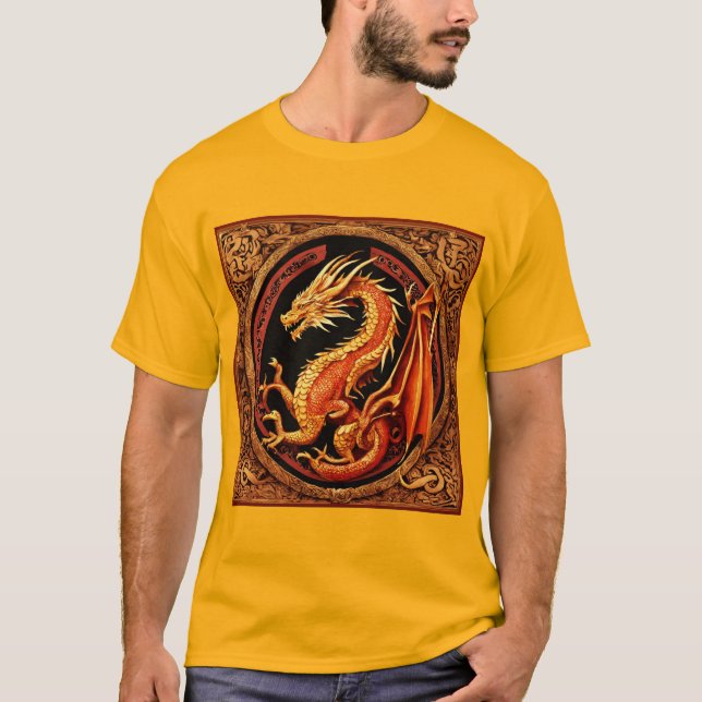 Dragão simboliza T-Shirt masculino (Frente)