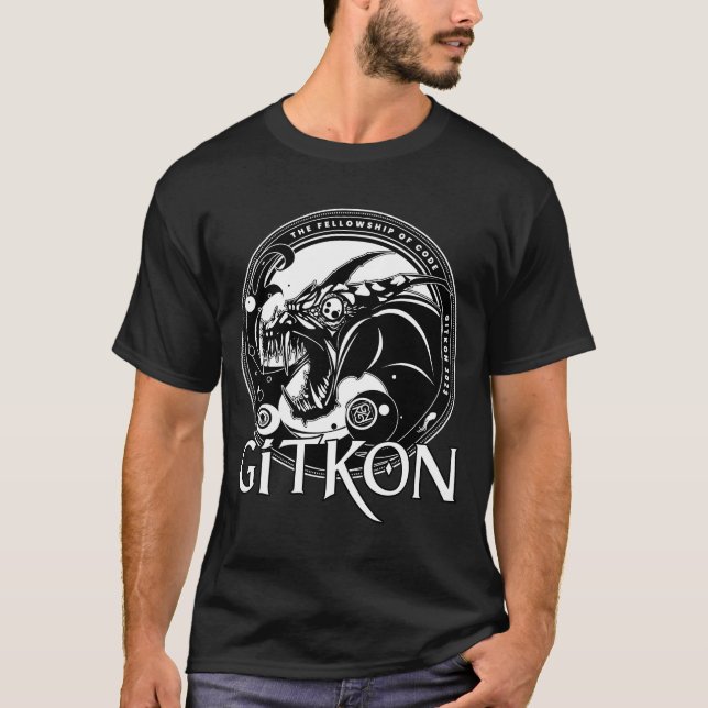 Dragão T-Shirt | GitKon: A Fellowship of Code (Frente)