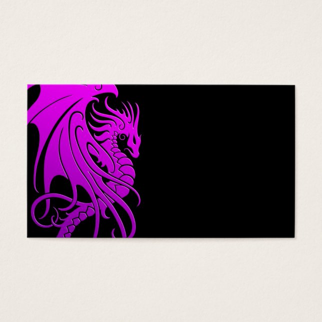 Dragão Tribal Voador - roxo a preto (Frente)