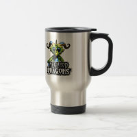 Dragão verde da DM 15 onças. Caneca de viagem