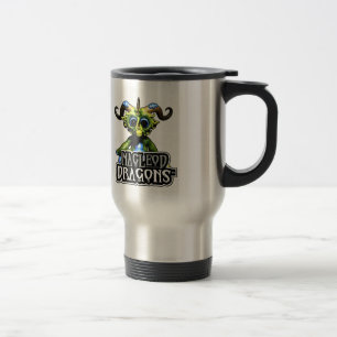 Dragão verde da DM 15 onças. Caneca de viagem