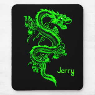 Dragão verde Mousepad