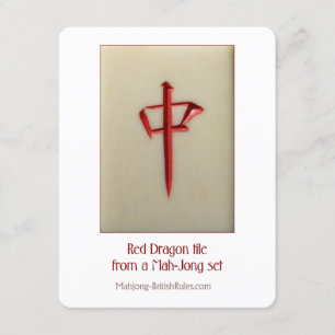 Dragão vermelho - cartão explicativo