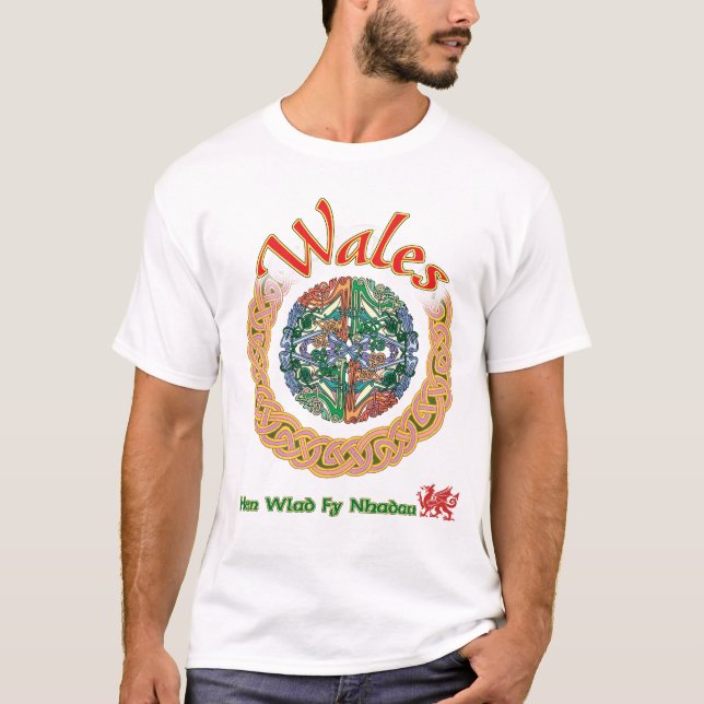 Dragão vermelho da camisa de Wales T (Frente)