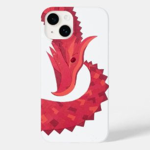 Dragão vermelho em branco