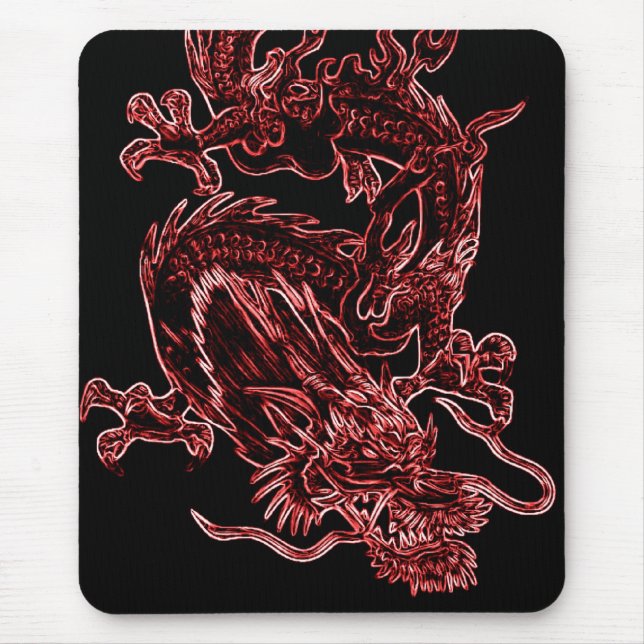 Dragão vermelho Mousepad (Frente)
