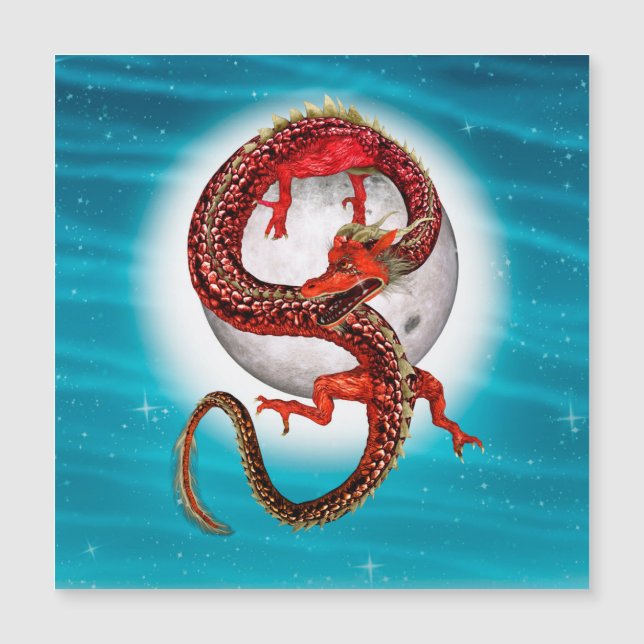 Dragão Vermelho Oriental - Criatura Fantástica Mít (Frente)