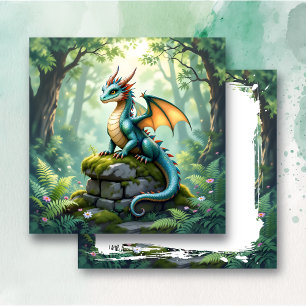Dragão Whimsical na Pedra Antiga