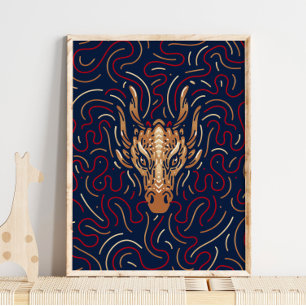 Dragão Zodíaco Chinês   Zodiac Digital Impressão