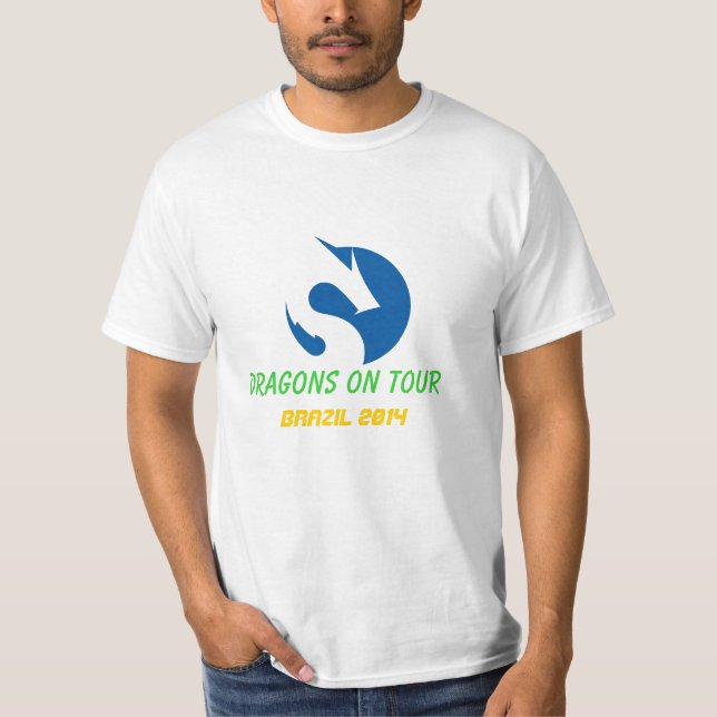 Dragões brancos na camisa da excursão (Frente)