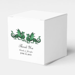 Dragões elegantes verdes que Wedding caixas do