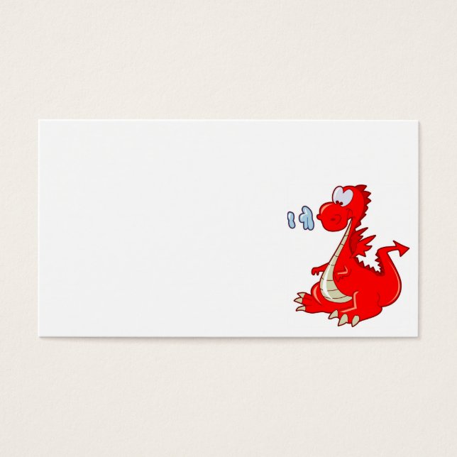 Dragon302 RED CARTOON DRAGON CUTE FELIZMENTE KIDS  (Frente)