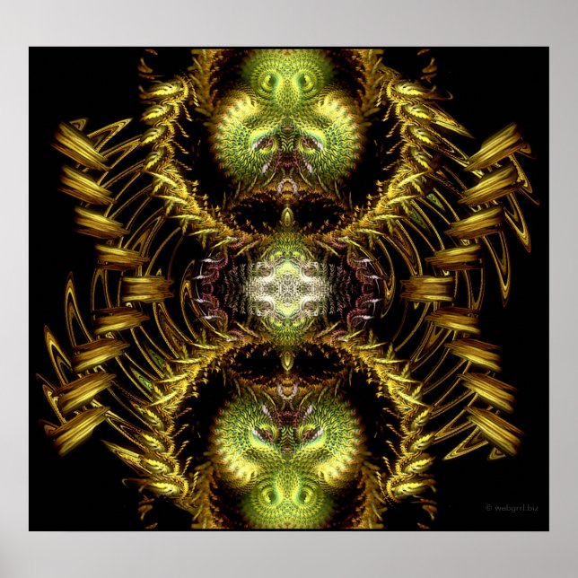 Dragon Hour Fractal Art Poster / Impressão (Frente)