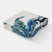 Dragon in the Waves – Abstract Ocean 